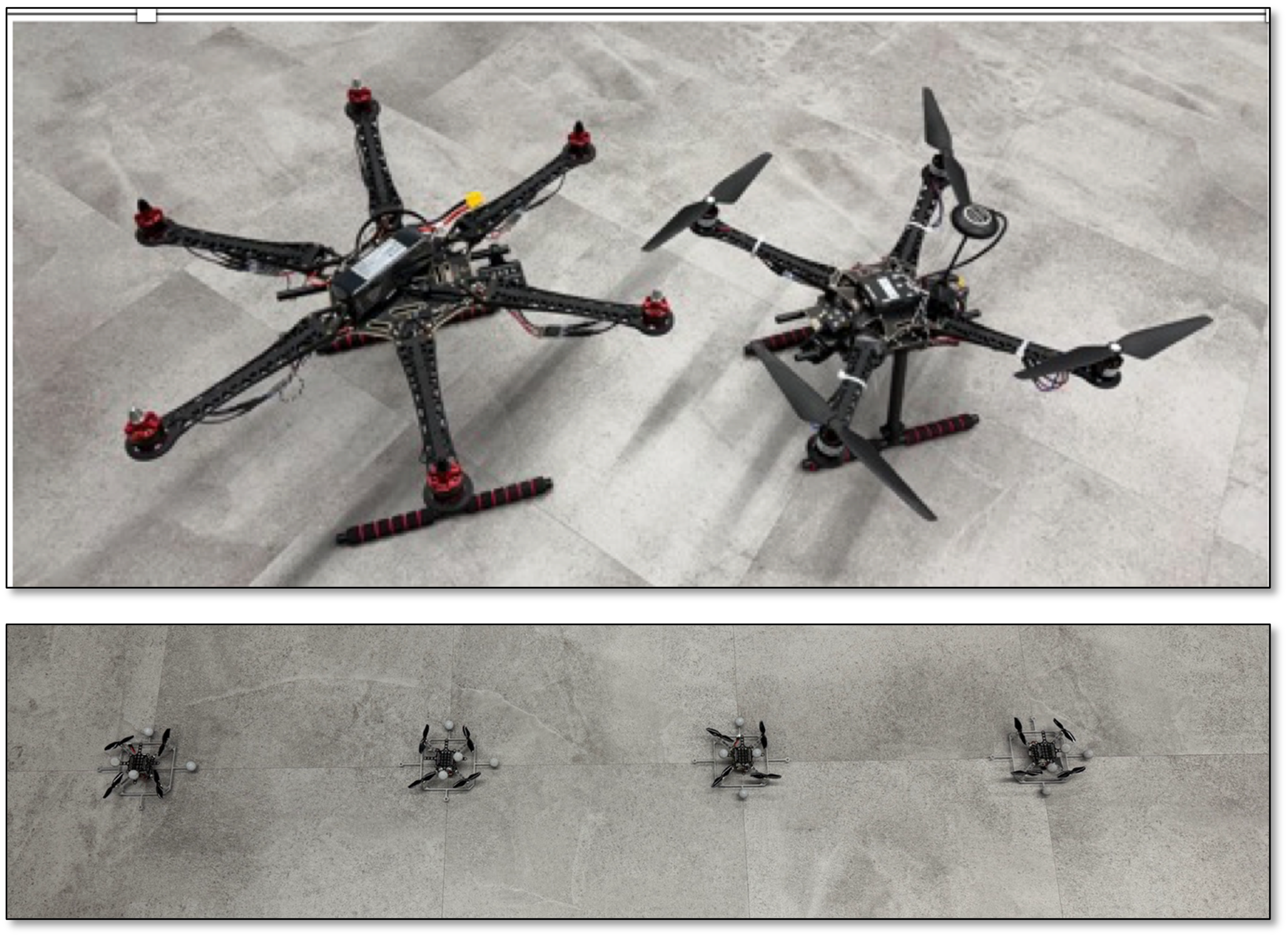 IRDL multirotor drones and small swarm-drone platforms